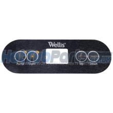 Wellis Spas Control Panel Overlay (1 Pump)