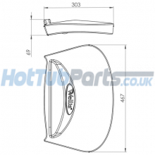 Wellis Spas Filter Skimmer Cover With Logo