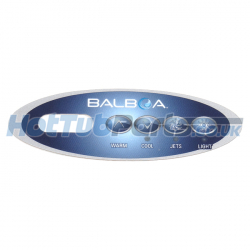 Balboa VL200 Panel Overlay - 1 Pump (+-JL)