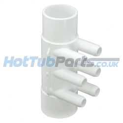 Water Manifold - 2" M-F x (6) 3/4" S Barb