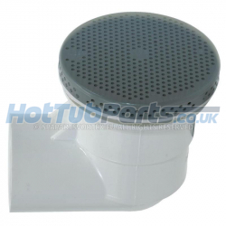 1.5 inch Waterway Low Profile 90 Suction Drain, Grey