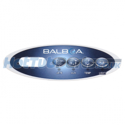Balboa ML200 Panel Overlay - 1 Pump + Aux