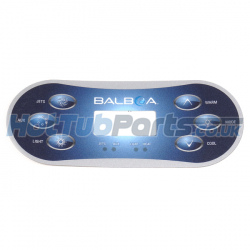 Balboa VL600S Panel Overlay - 1 Pump + Aux