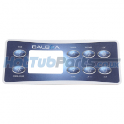 Balboa VL801D Panel Overlay - 1 Pump + Air + Aux