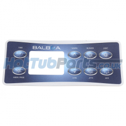 Balboa VL801D Panel Overlay - 1 Pump + Air + Aux