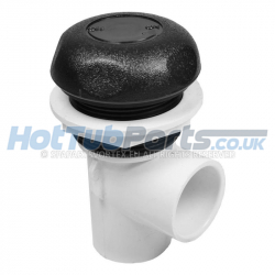 1 inch Waterway On/Off Valve, 5-Scallop, Black