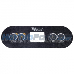 Wellis Spas Control Panel Overlay (1 Pump)