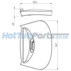 Wellis Spas Filter Skimmer Cover With Logo