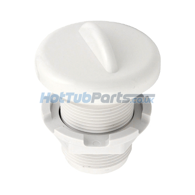 1" Hydroair Air Control, Smooth, White