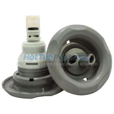 5" Power Storm Jet, Twin Roto, 5-Scallop, Grey (Thread in)