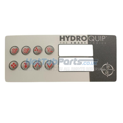 HydroQuip HT-2 8 Button Panel Overlay