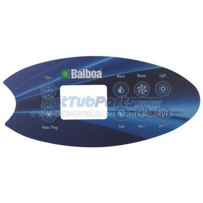 Balboa VL802D Panel Overlay - 2 Pump + Air