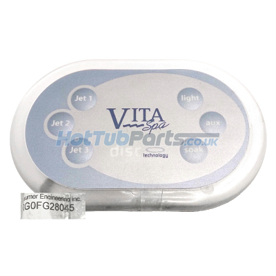 Vita Spa Remote 6 Button Control Panel