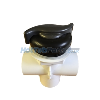 Vita Spa 2 Inch Swirl Diverter Valve, Black/Grey